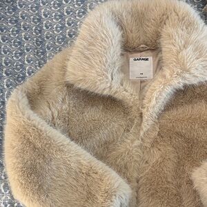 Garage Plush Beige and Cream Jacket